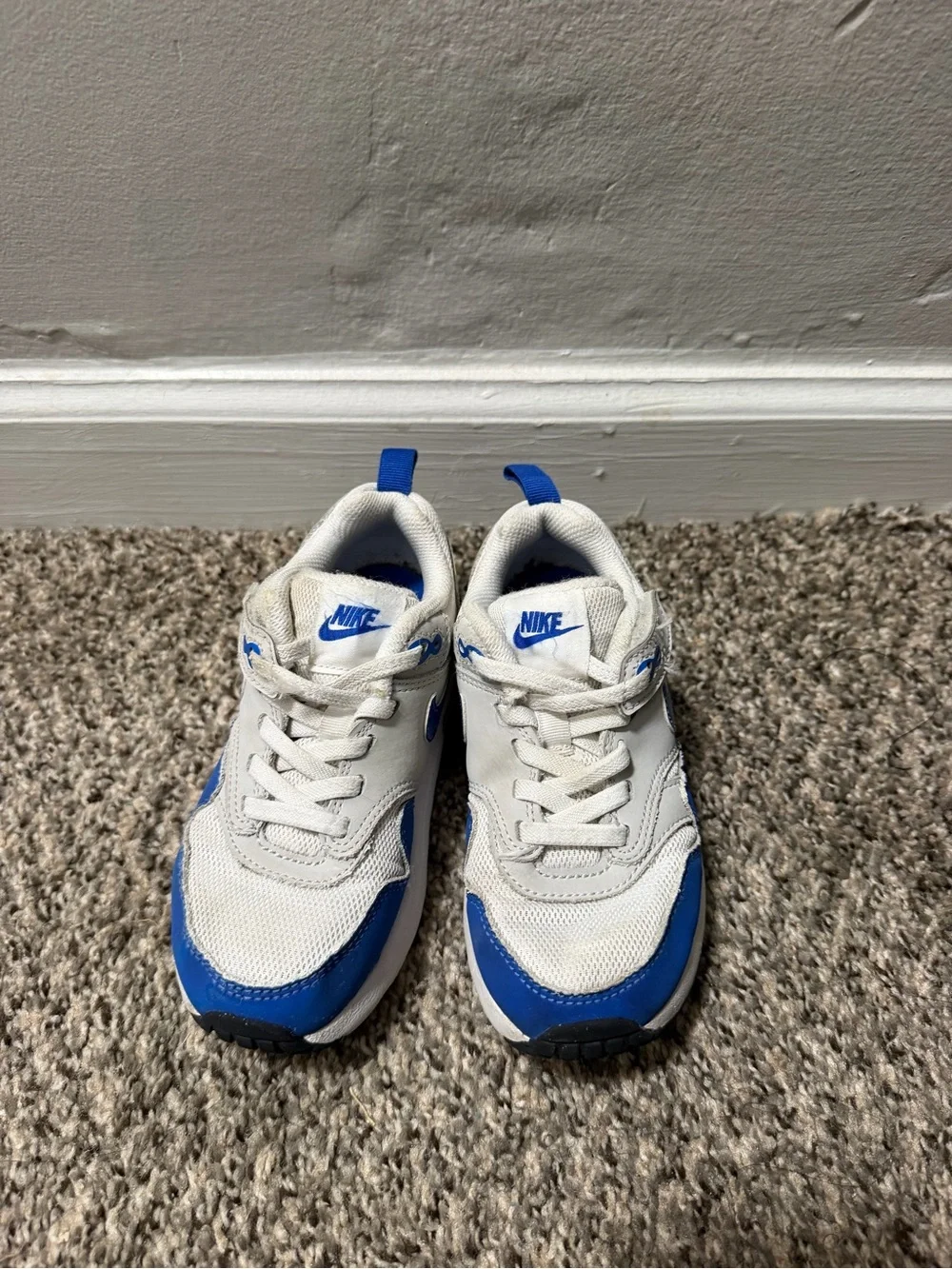 Nike Kids White and Blue Trainer Sneakers